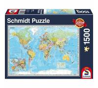 schmidt Puzzle Mappa del mondo politico 1500 pezzi 1 St