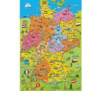 Schmidt puzzle Mappa illustrata della Germania 200 pezzi