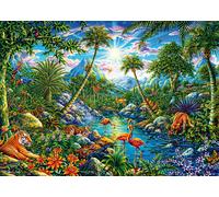 Schmidt Spiele 58611 - Puzzle da 1000 pezzi, paradiso dell'isola, Michael Fishel, in cartone erboso