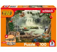 Puzzle ambientato nella giungla con figura Schleich