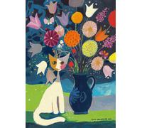 Schmidt Spiele 58656 Gatto Bianco, Rosina Wachtmeister, puzzle da 1000 pezzi fatto di cartone d'erba