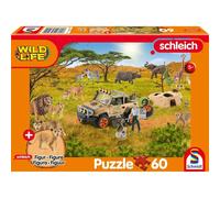 schmidt Puzzle Schleich In Savannah 60 pezzi + Schleich figura 1 St