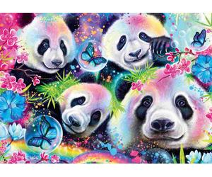 Schmidt - Puzzle Sheena Pike: Panda arcobaleno al neon - 1000 Pezzi
