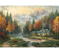 Schmidt - Puzzle Thomas Kinakde: Serata d'autunno in riva al lago - 1000 Pezzi