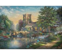 Schmidt - Puzzle Thomas Kinkade: Cappella di legno di salice - 1000 Pezzi
