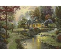 Schmidt - Puzzle Thomas Kinkade: Cottage vicino al torrente - 1000 Pezzi