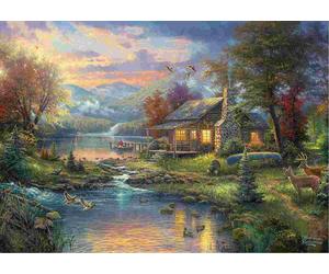 Schmidt - Puzzle Thomas Kinkade: il paradiso della natura in una scatola di latta - 500 Pezzi