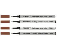Schmidt: Recharge Rollerball Ceramic Tube Metal SRC 5888, Couleur: Bleu, Lot de 4.