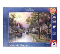 Schmidt SMT58441 Puzzle da 1000 Pezzi - Thomas Kinkade: Mattinata in Paese