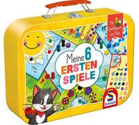 Schmidt Spiele 40591 - Set di 6 mie prime giochi in valigetta metallica, multicolore