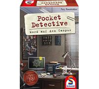 Schmidt Spiele 49377 Pocket Detective, omicidio nel campus, gioco di criminalità e dedectivo, gioco di famiglia