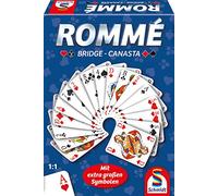 Schmidt Spiele 49420 Rommé Bridge Canasta, Serie Piccola e fine, Gioco di Carte, Multicolore