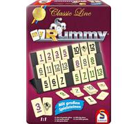 Schmidt Spiele 49474 MyRummy Classic Line - Gioco di carte con grandi pietre da gioco, in una scatola di metallo