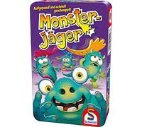 Schmidt Spiele 51443 Cacciatore di Mostri, Gioco di Viaggio, portami con Gioco in Scatola di Metallo