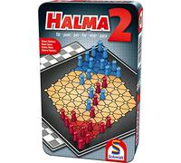 Schmidt Spiele 51444 Halma per 2, Portami con Gioco in Scatola di Metallo