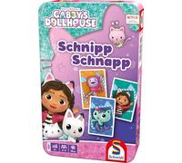Schmidt Spiele 51610 Gabby's Dollhouse, Snipp Snap, Gioco da Viaggio in Scatola di Metallo