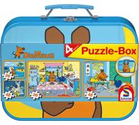 Schmidt Spiele 55597 "Die Maus"- Set Puzzle 2x26 e 2x48 pezzi [Valigetta in