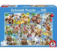 Schmidt Spiele 56294 - Puzzle per bambini, selfie animali, 200 pezzi