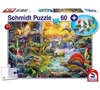 Schmidt Spiele Dinosaurs - Con Aggiunta (figurine Dei Dinosauri) - 60 Pezzi - Sc