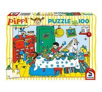 Schmidt Spiele 56447 Calzelunghe, festa del caffè con Pippi, puzzle per bambini da 100 pezzi