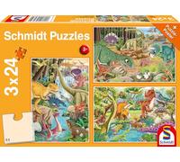 Puzzle Schmidt Dinosauri 3x24 pezzi