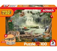 Puzzle ambientato nella giungla con figura Schleich