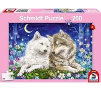 Schmidt Spiele 56469 Teneri amici del lupo, puzzle per bambini da 200 pezzi
