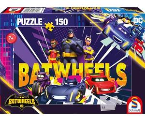 Schmidt Spiele 56490 Batwheels, Ready to Roll - Pronto per l'avventura, Puzzle per Bambini da 150 Pezzi, Tinta Unita, Multicolore, Fits 30"x60"(6ft) Table