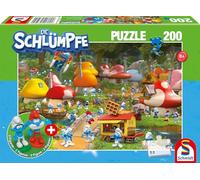 Schmidt Spiele 56525-Puzzle da 200 pezzi per bambini, I Puffi, con 2 personaggi, Multicolore, 56525