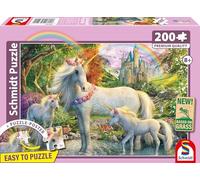 Schmidt - Puzzle Cavalla unicorno con due puledri - 200 Pezzi