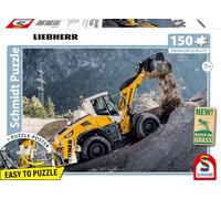Schmidt Spiele 56551 Liebherr, caricatore gommato L526, puzzle per bambini, in cartone erboso, 150 pezzi, Multicolore