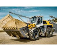 Schmidt Spiele 56552 Liebherr, caricatore gommato L580, puzzle per bambini in cartone erboso, 200 pezzi, Multicolore