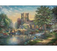 Schmidt Puzzle Thomas Kinkade: Cappella di legno di salice – 1000 pezzi