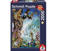 Schmidt Spiele 57386 Nella Valle delle Fate dell'Acqua, Puzzle da 2000 Pezzi
