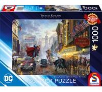Schmidt Spiele Thomas Kinkade 57589-Puzzle da 1000 pezzi, soggetto: Batman, Superman and Wonder Woman, Multicolore, normale, CSG57589