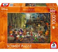 Schmidt Spiele 58033 Thomas Kinkade, Disney Mickey and Minnie Halloween, 1000-Pi