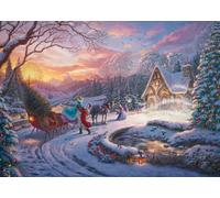 Schmidt - Puzzle Kinkade: Disney Dreams Collection: Cenerentola porta a casa l'albero - 1000 Pezzi