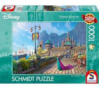 Schmidt Spiele 58042 Thomas Kinkade, Disney, Frozen, Celebrating in Arendelle, Puzzle da 1000 pezzi