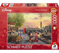 Schmidt Spiele 58044 Thomas Kinkade, Disney, Topolino e Minnie di Londra, Puzzle da 1000 Pezzi, Multicolore, normale