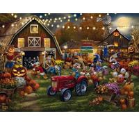 Schmidt Spiele 58048 Disney, Topolino & Minnie Pumpkin Festival, Thomas Kinkade, 1000 Pezzi Puzzle