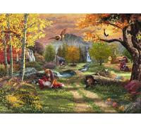 Schmidt Spiele 58050 - Puzzle Disney Fox and Hound, Thomas Kinkade, 1000 pezzi