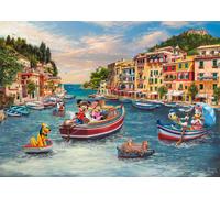 Schmidt Spiele 58053 Disney, Mickey & Minnie in Italy, Thomas Kinkade, 1000 Piec