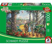 Schmidt Spiele 58426 Thomas Kinkade, Wizard of Oz, Follow The Yellow Brick Road, Puzzle da 1000 Pezzi, Multicolore