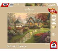 Schmidt Spiele 58463 Thomas Kinkade Puzzle, Tematica: Cottage con Fonte, 1000 Pezzi