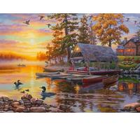 Puzzle Loděnice con Canoe 1000 Pezzi