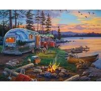 Schmidt - Puzzle Bush: Camping Idyll am See - 1000 Pezzi
