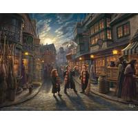 Schmidt Spiele 58548 Wizarding World, Harry Potter, Diagon Alley, Thomas Kinkade, Puzzle da 1000 Pezzi, Multicolore