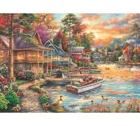 Schmidt Spiele 58553 Chuck Pinson-Puzzle da 1000 pezzi, motivo: riva in oro, Multicolore
