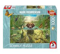 Schmidt Spiele 58572 Mark Frederickson, Cane Love, Labrador marrone in freddo bagnato, puzzle da 1000 pezzi, Multicolore