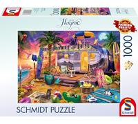 Schmidt Spiele 58573 Jeff Haynie, con la roulotte al mare, puzzle da 1000 pezzi, Multicolore, 69,3 x 49,3 cm